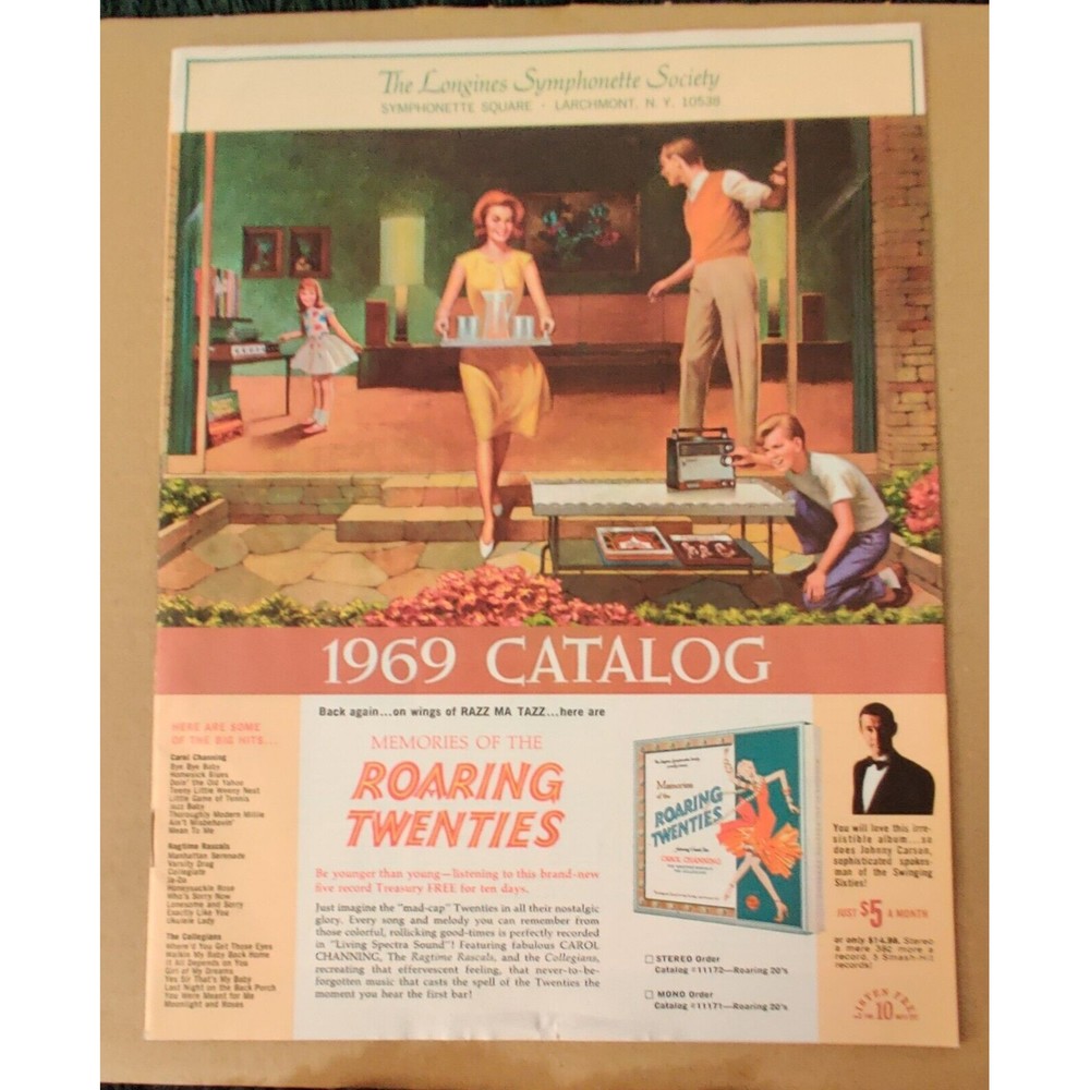 Longines Symphonette Society 1969 Catalog Ephemera Music Great Graphics Memories